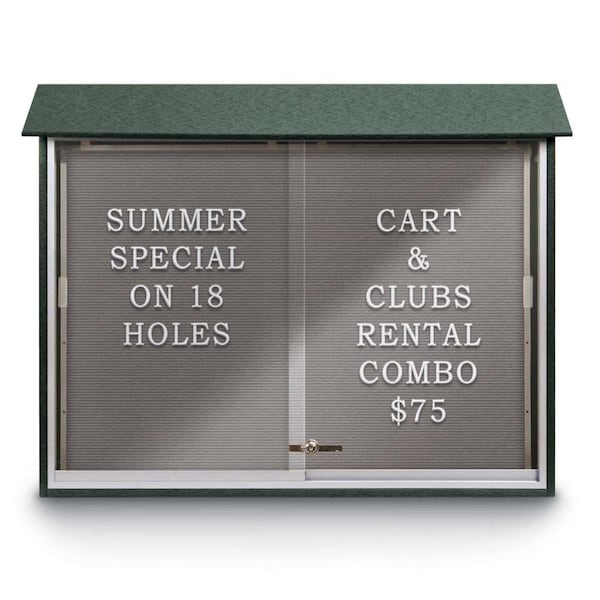 United Visual Products Indoor Enclosed Combo Board, 42"x32", Bronze Frame/Black & Cloud UVCB4232BZ-BLACK-CLOUD - main